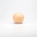 Floating massage pet needle comb with soft silicone brush head in orange pink and baby blue for cat hair cleaning