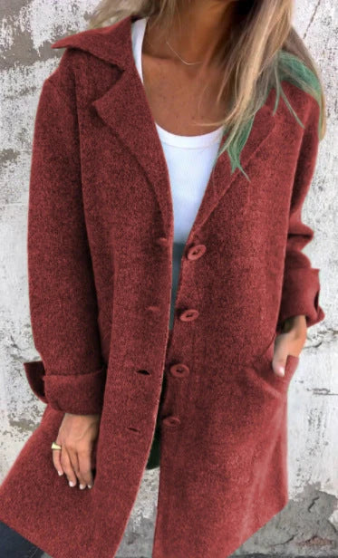 A stylish single-breasted cardigan with pockets, available in a variety of colors for women's fashion