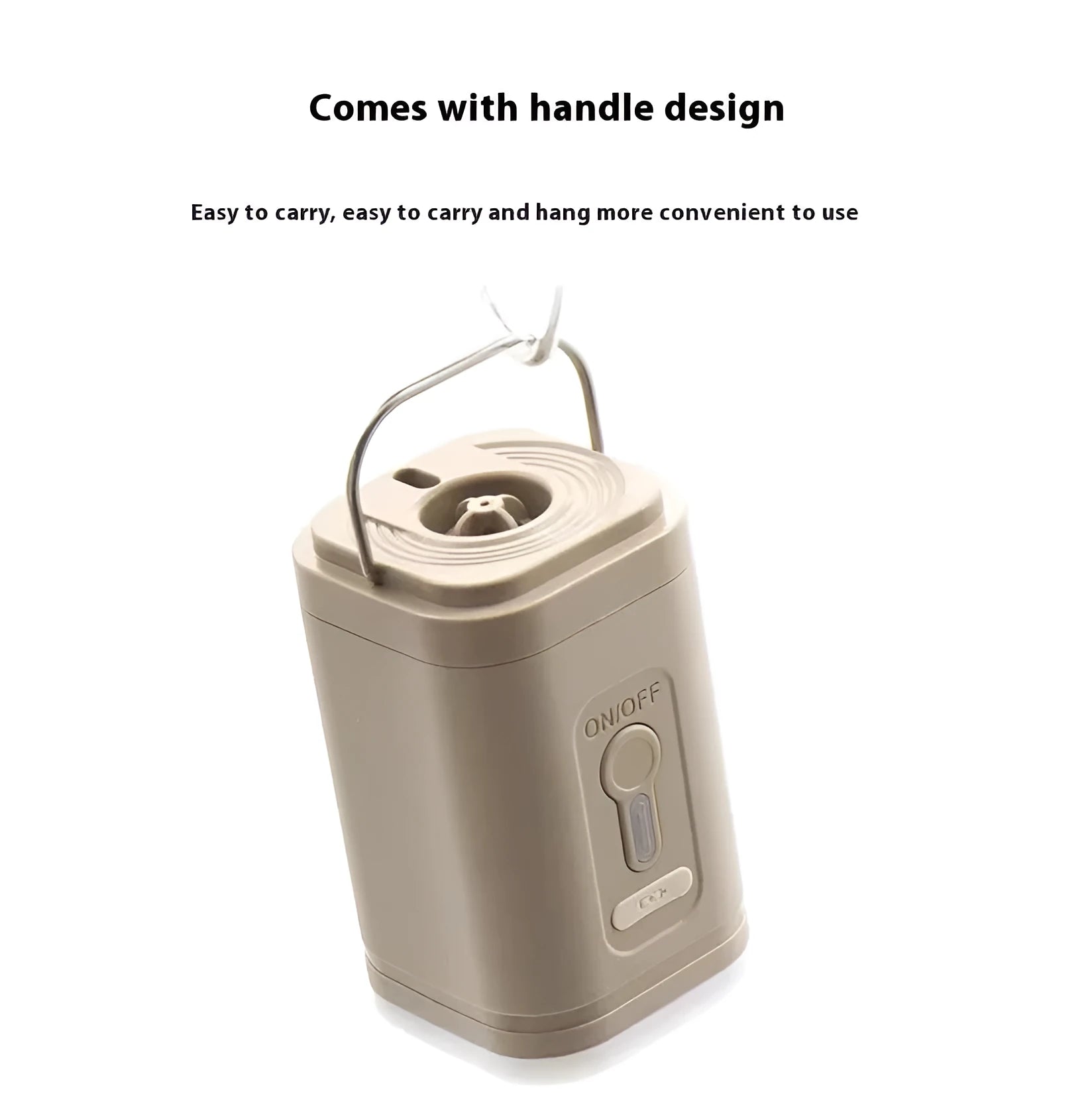 Compact multifunctional camping air pump with integrated LED light and USB charging port