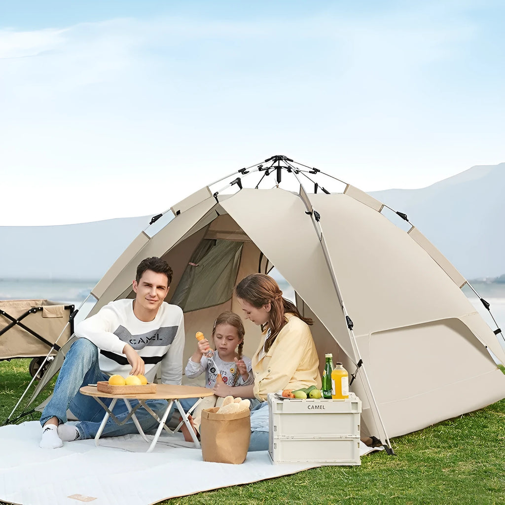 Fully automatic pop open camping tent 230x200x145cm double layer Oxford cloth waterproof 3-4 person