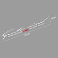 White PVC car windshield decorative sticker 90cm by 12cm with English word pattern