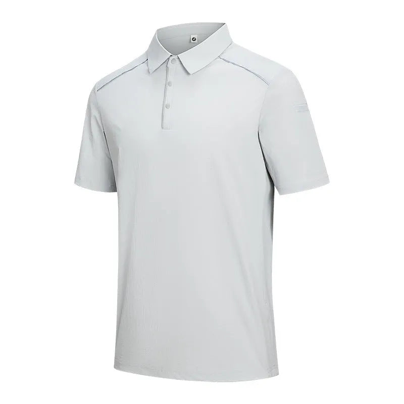 Men's quick-drying polo shirt short sleeve summer top in solid colours with regular fit