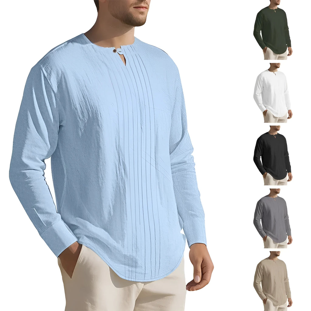 Men's long sleeve solid colour polyester top, no hood, unlined, sizes S-XXXL