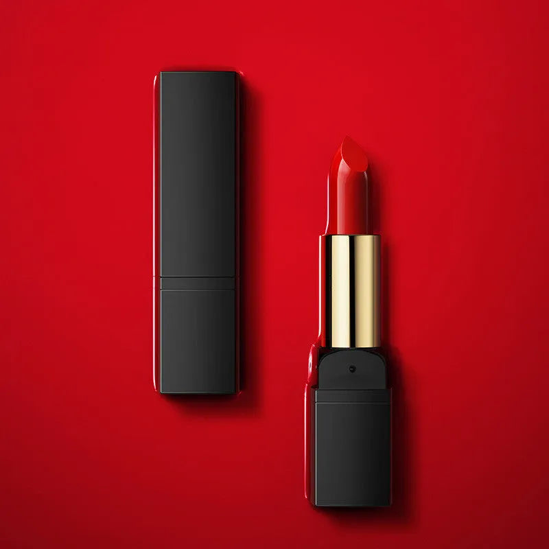 Gentle moisturising lipstick 3.8g in eight shades NO1 to NO8 including red cherries plum grapefruit and rose bean paste