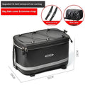 Black waterproof PU leather car bag for bicycle gear storage with 12L capacity
