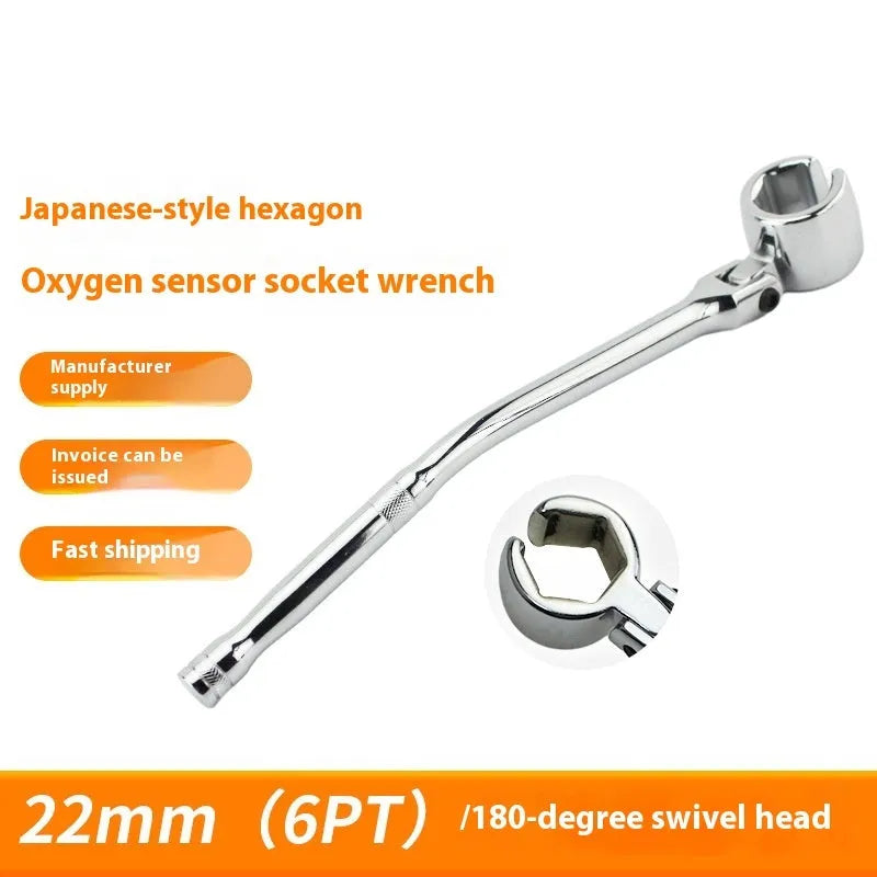 22mm hexagonal oxygen sensor removal tool with 270mm chromium vanadium steel construction