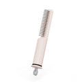 Pink and white stainless steel dematting comb for dogs and cats with 18.8cm handle