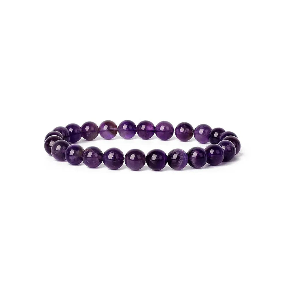 8mm natural stone beads bracelet in geometric design with genuine agate material
