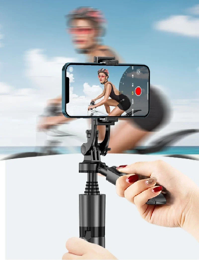 360-degree stabilizing smartphone gimbal with AI-powered face tracking for smooth, hands-free video capture