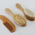 Soft fur set comb in wool brush colour for gentle scalp massage and detangling