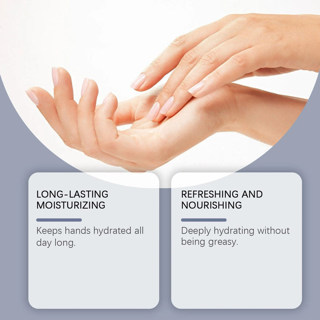 30g tube of moisturising hand cream with hyaluronic acid and shea butter.