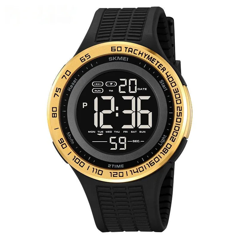 Men's sports luminous waterproof digital LED electronic watch in multiple colours