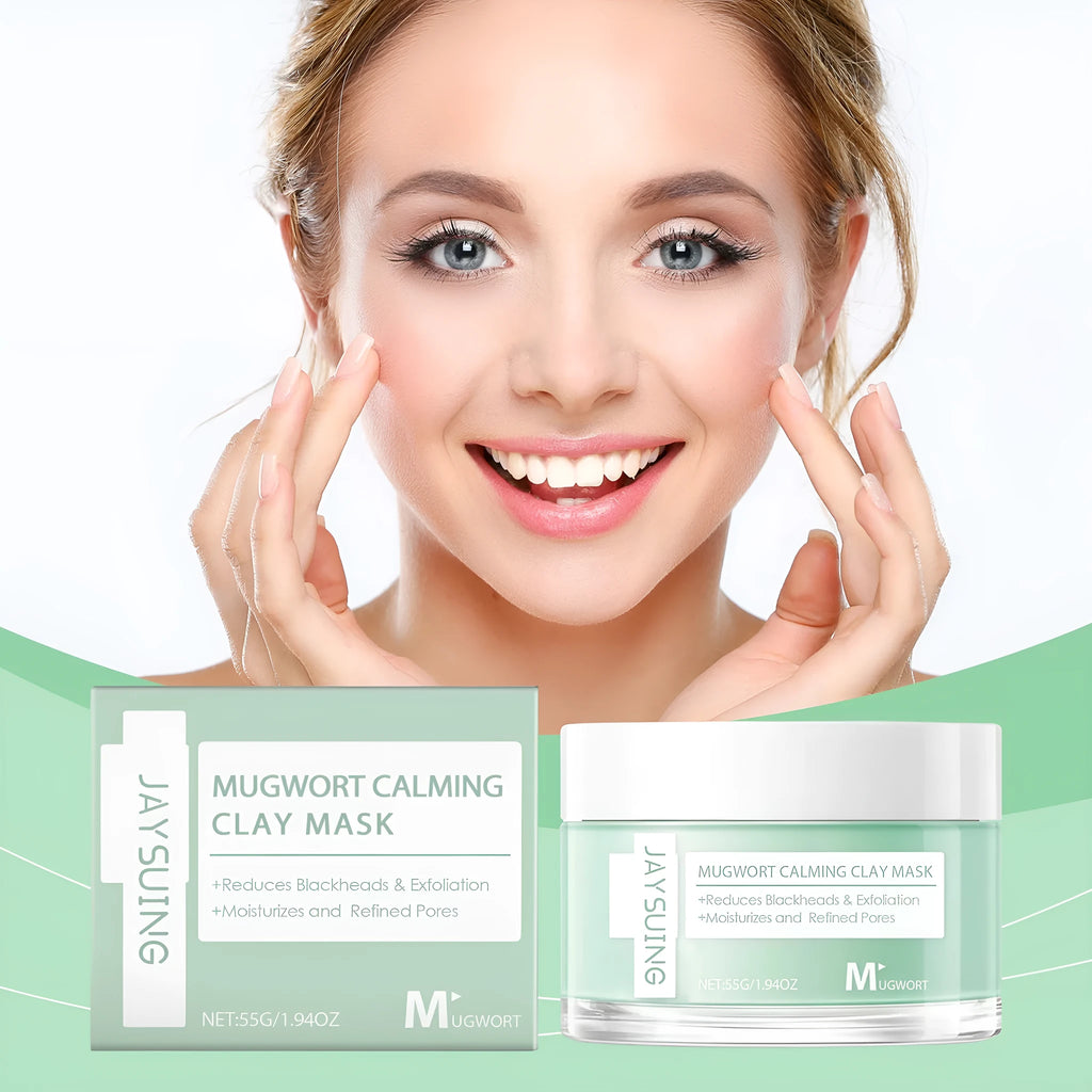 55g tube of bentonite clay pore cleaning mud mask with moxa leaf extract for acne-prone skin