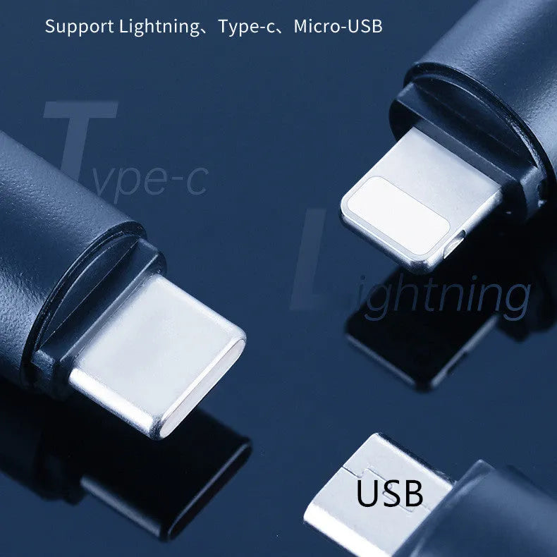 Compact black infrared emitter for smartphone with Lightning, USB-C, and Micro-USB interface options