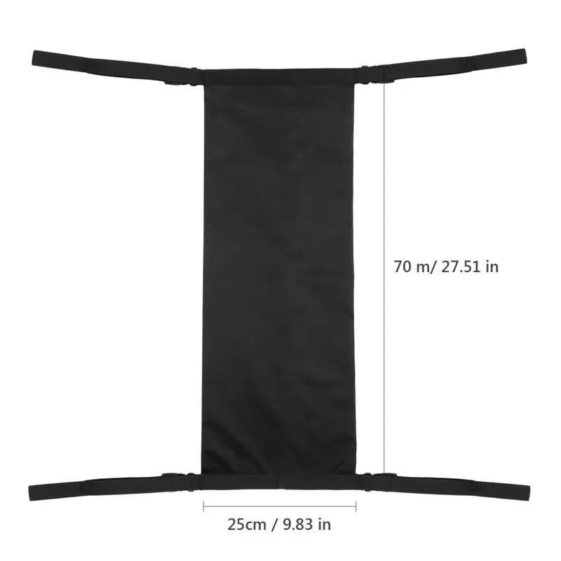 Black cylindrical outdoor wheelchair pannier bag for carrying an oxygen cylinder, made from 600D Oxford cloth.