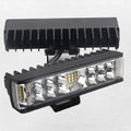 Black aluminium LED strip work light with straight line shape measuring 153mm