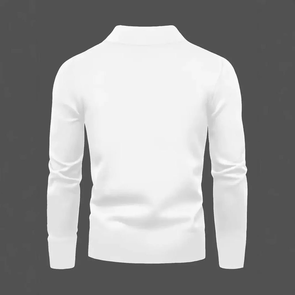 Women's casual crown print high neck long sleeve top in white or black, slim fit polyester pullover