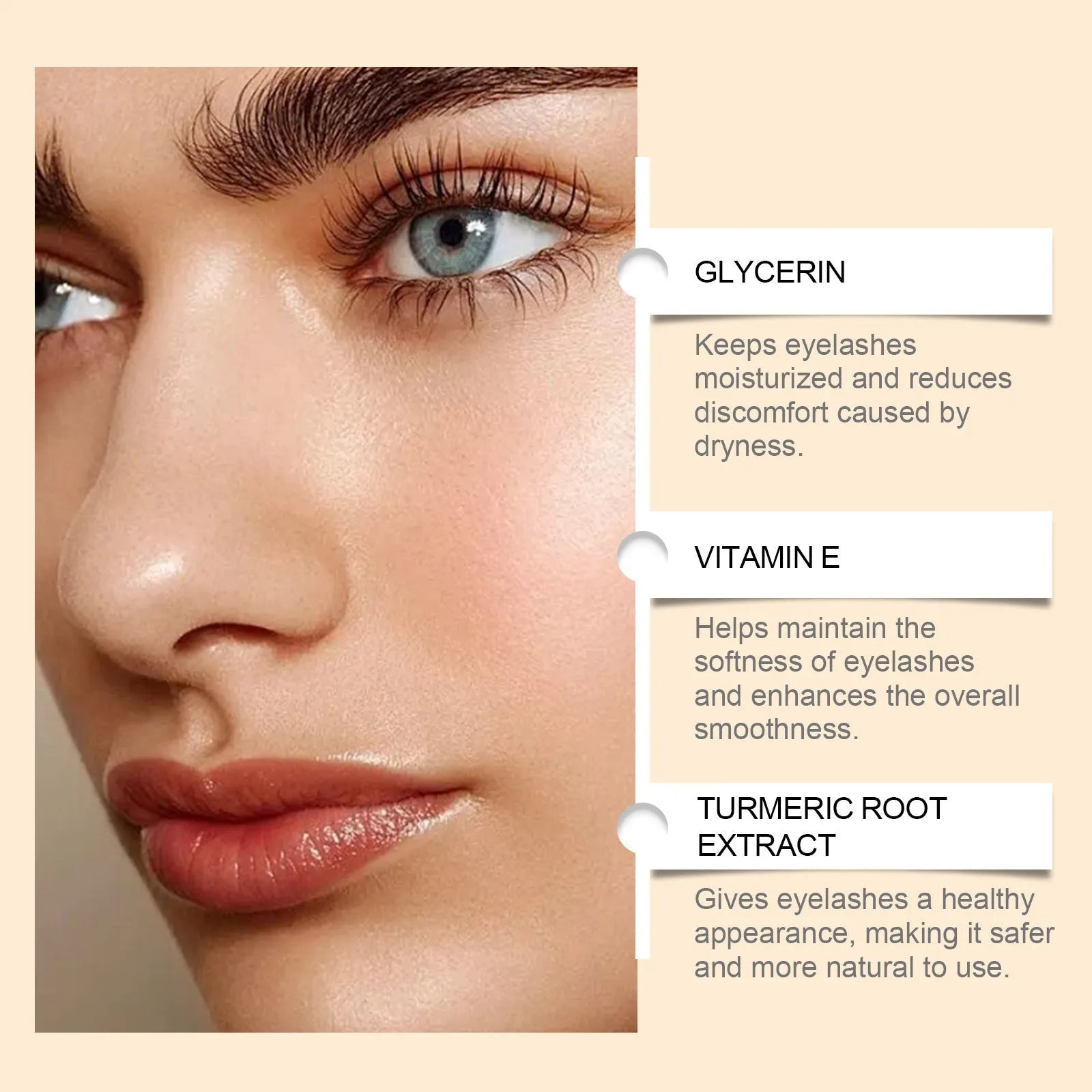 3ml bottle of Nourish Liquid for eyelash growth and conditioning serum.