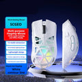 SC620 three-mode mouse, wired 2.4G Bluetooth, 122x64x40mm, hollowed-out shell in black white pink