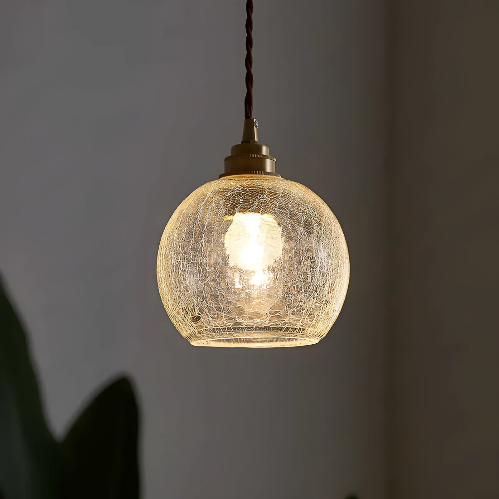 Brass and glass ball chandelier ceiling light with retro design