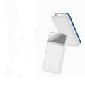 MagSafe magnetic wireless power bank with LCD display in blue or white colour options