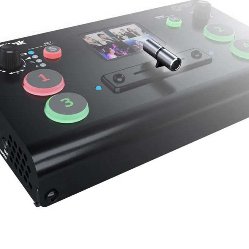 RGBLINK 4-way HDMI multi-format switcher with TFT screen and multiple control options