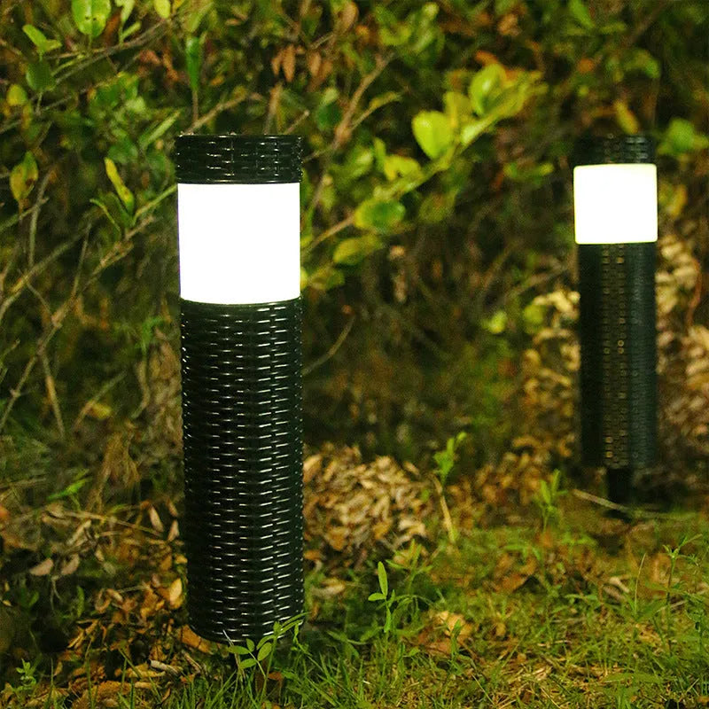 Outdoor garden decorative light with abstract design and rainproof construction