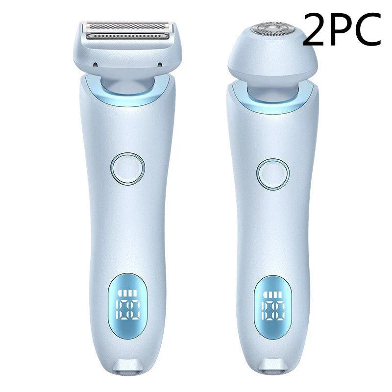 2-in-1 Electric Women's Shaver with Trimmer for Body, Face and Bikini Area