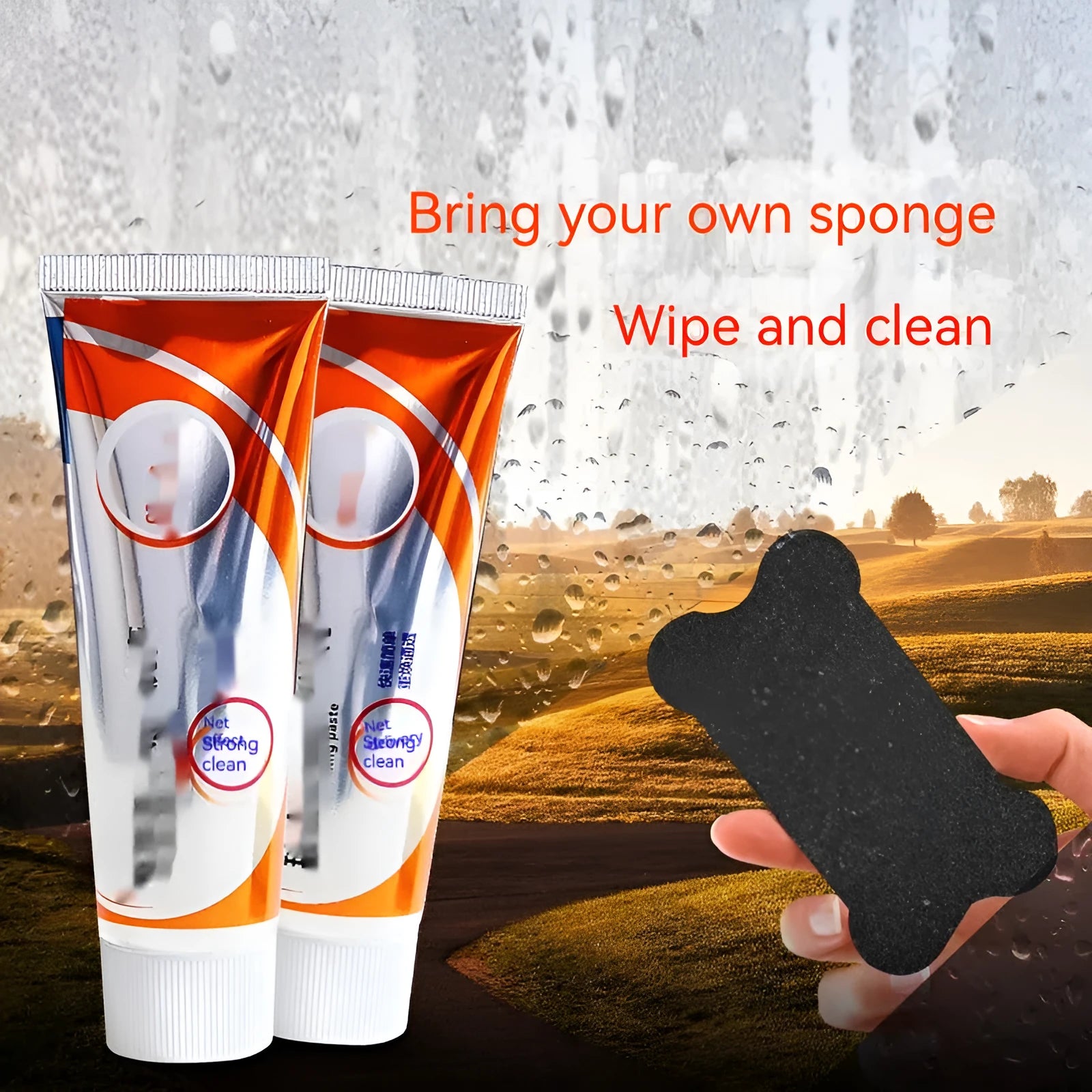 65ml white car windshield descaling cleaning agent bottle for oil stain removal