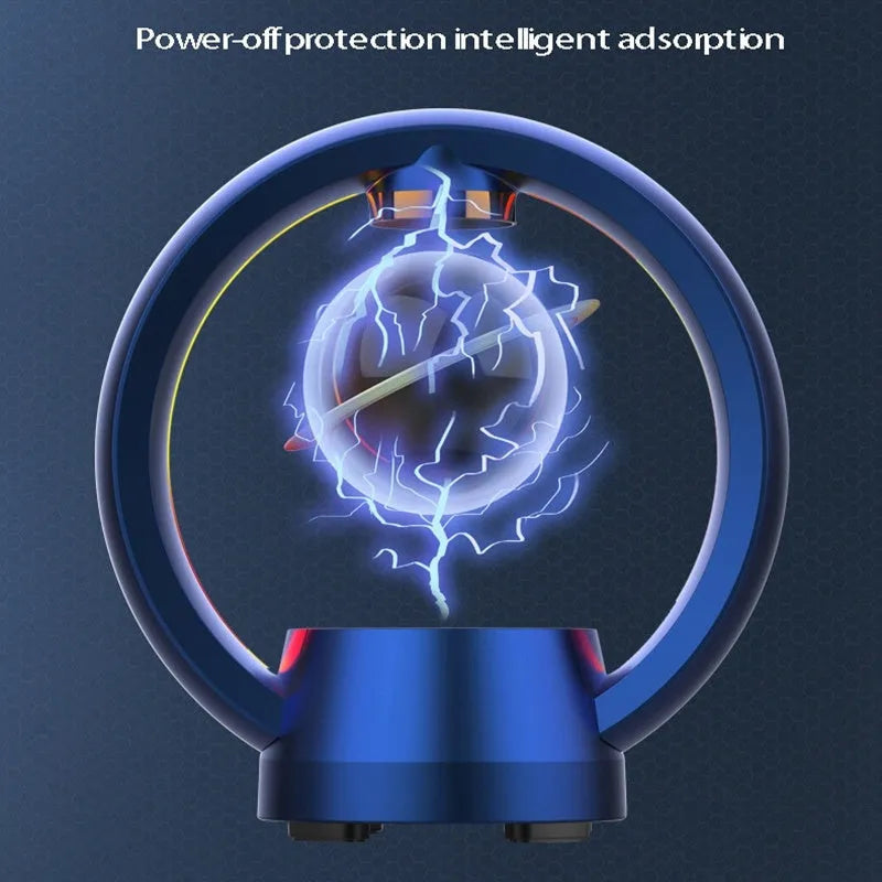 Magnetic levitation Bluetooth speaker desktop ornament in Starry Sky Blue, 220x117x230mm, plastic shell and ABS box