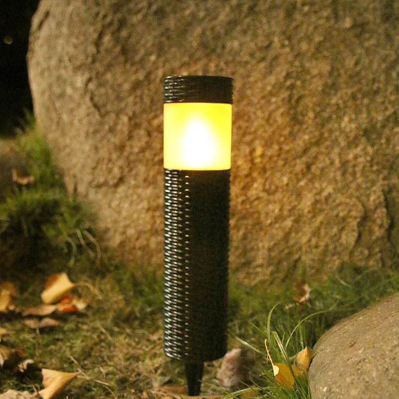 Outdoor garden decorative light with abstract design and rainproof construction