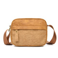 Men's paper crossbody bag with retro styling in black, brown, or silver colour options