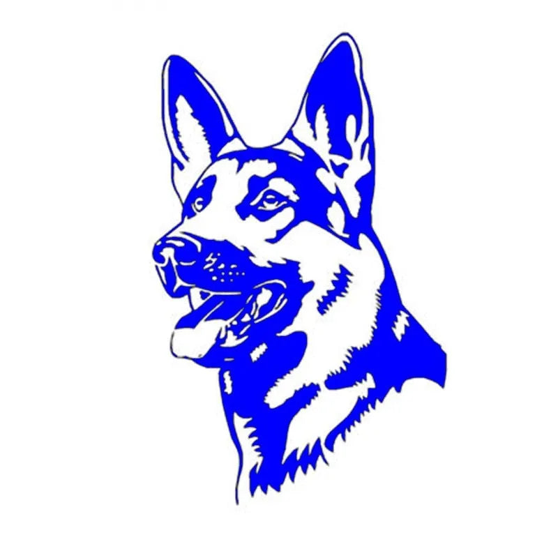 Reflective Alsace Shepherd German Shepherd dog design car sticker measuring 13 by 8 centimetres