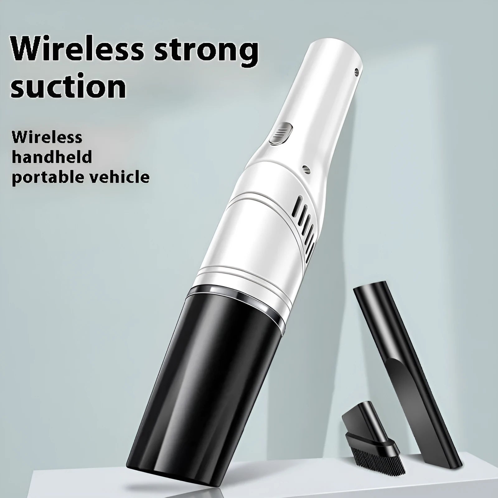 New car vacuum cleaner high power wireless charging handheld with tyre pressure measurement 12000Pa black colour