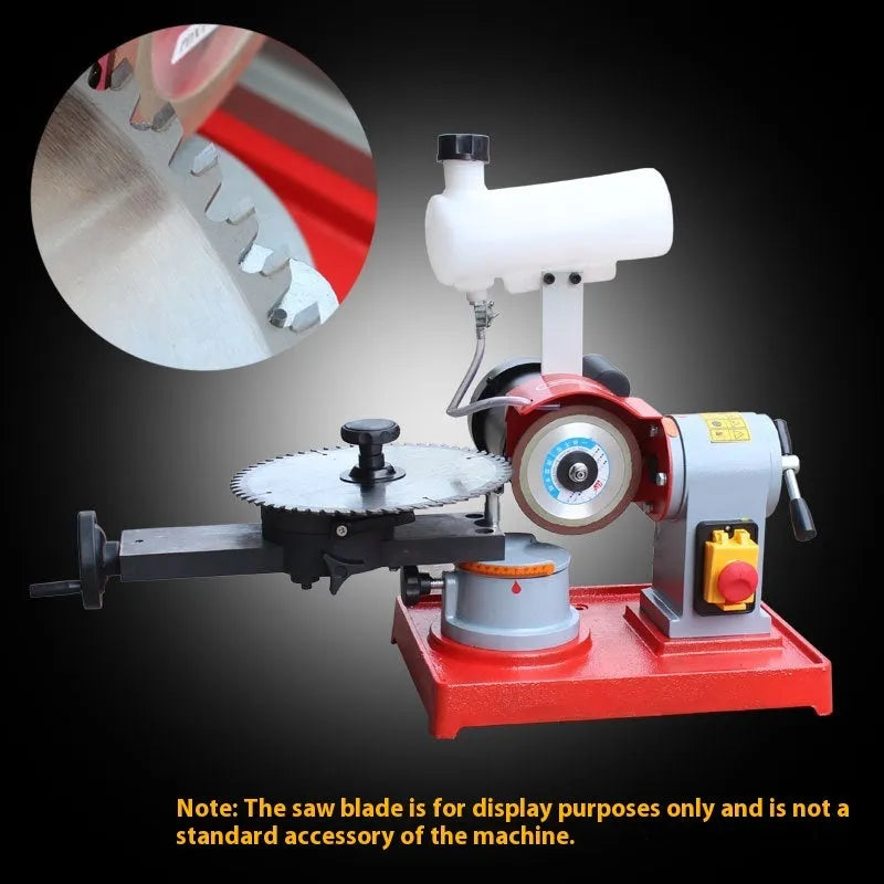 Small manual sharpedge grinding machine for alloy circular saw blade teeth sharpening on workbench