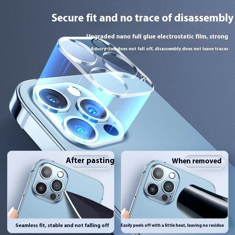 Tempered glass camera lens protector for iPhone rear camera module anti-drop explosion-proof high-definition