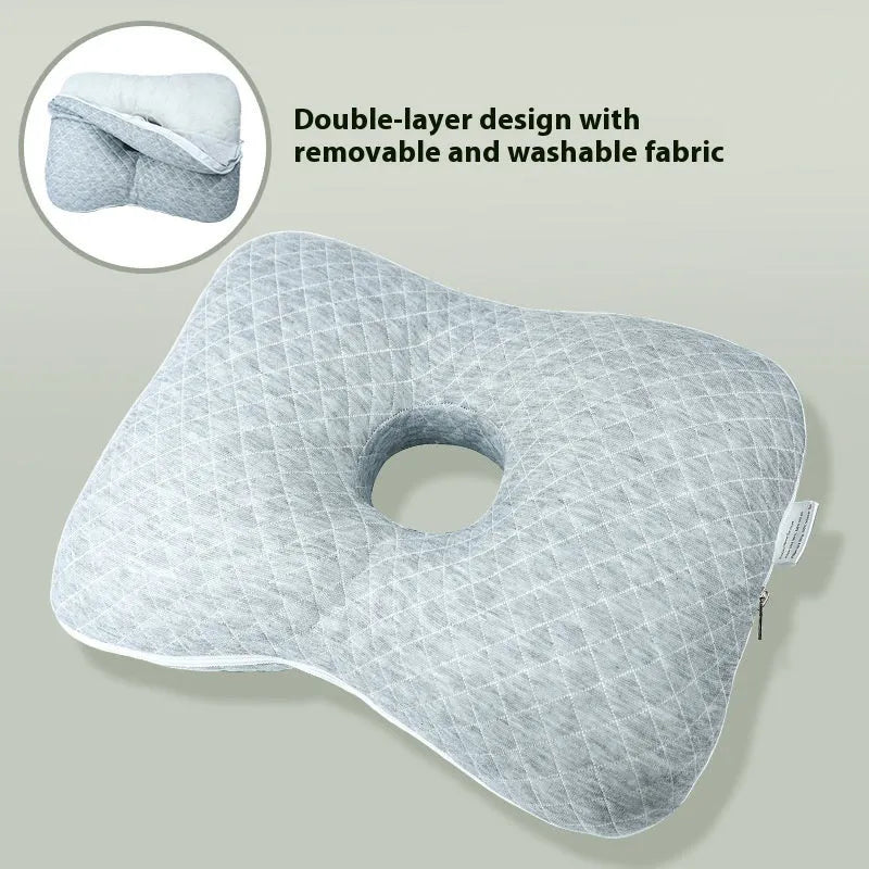 Beauty salon single hole ear pillow in New Chinese style with a detachable cover.
