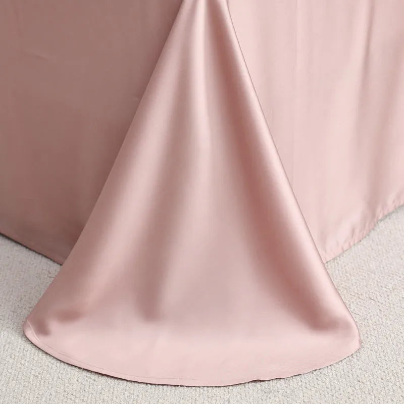 Tencel Lyocell solid colour bed sheet in light gray with twill weave texture, available in single to super king sizes