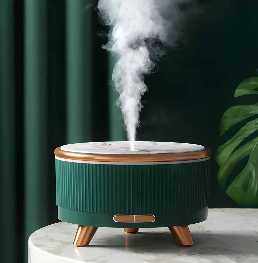 USB charging cycle bedroom humidifier in cylinder plastic shape with 500ml tank and quiet operation