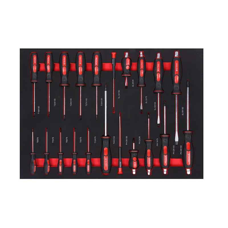 252-piece carbon steel repair tool kit in pumping removable cabinet for machine and auto repair