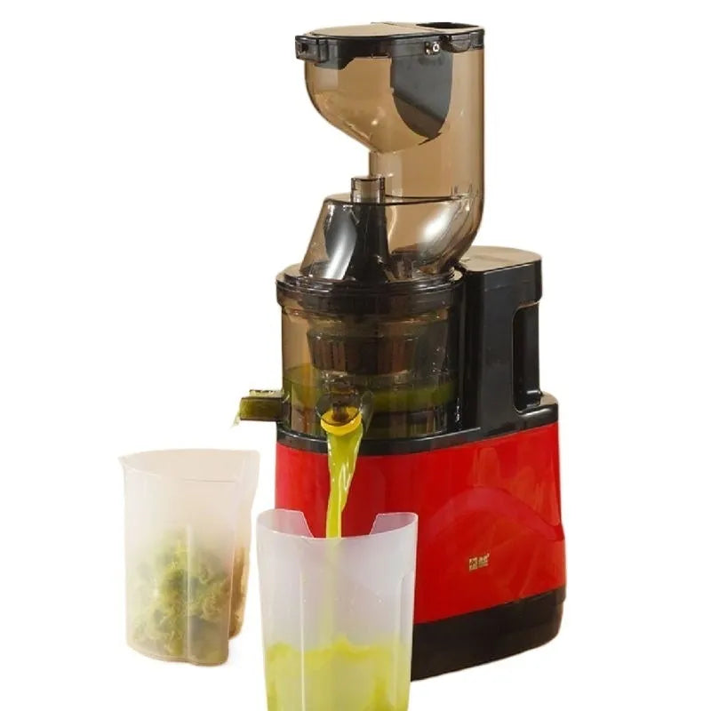 High-power multi-functional juice extractor with vertical screw rod and small caliber slag juice separation