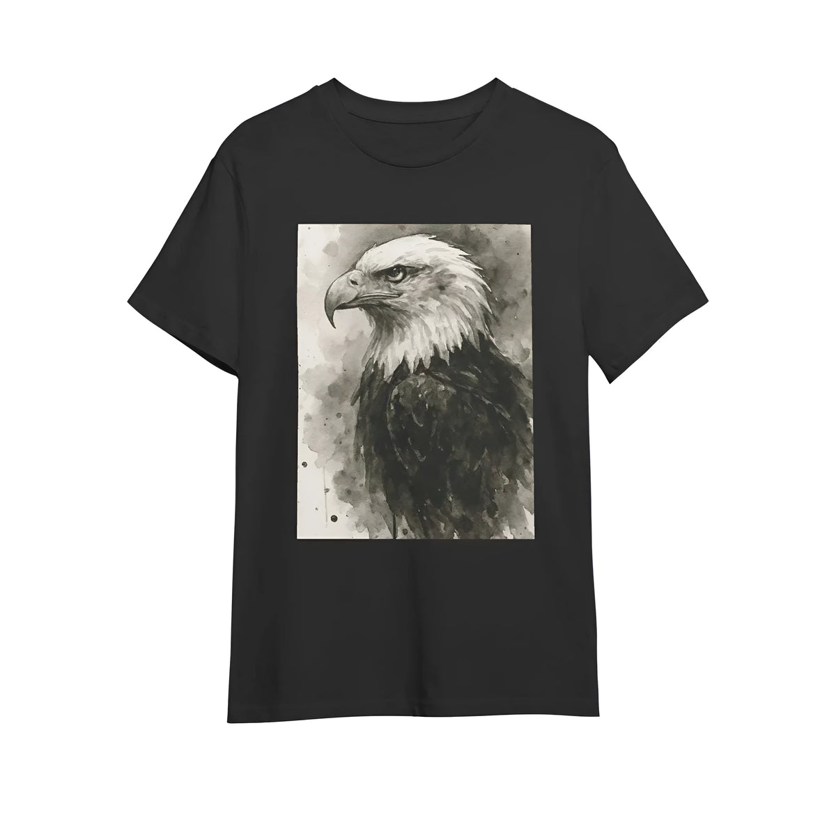 Black cotton round neck short sleeve T-shirt for men and women, loose straight fit, sizes S to XXL