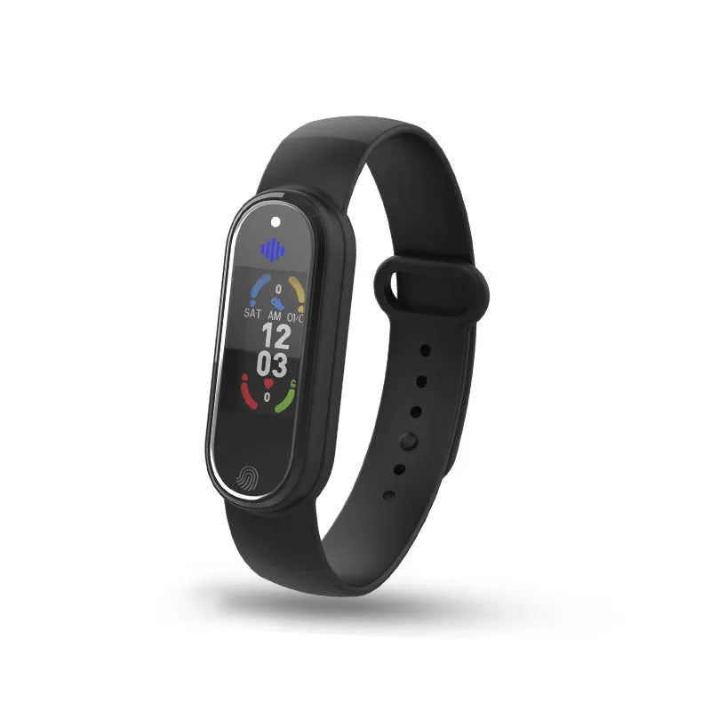 Black and white electronic mosquito repellent bracelet with USB charging port on silicone wristband