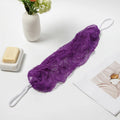 Nylon polyester bath sponge towel with drawstring, 70g, shown in six colours including black and pink