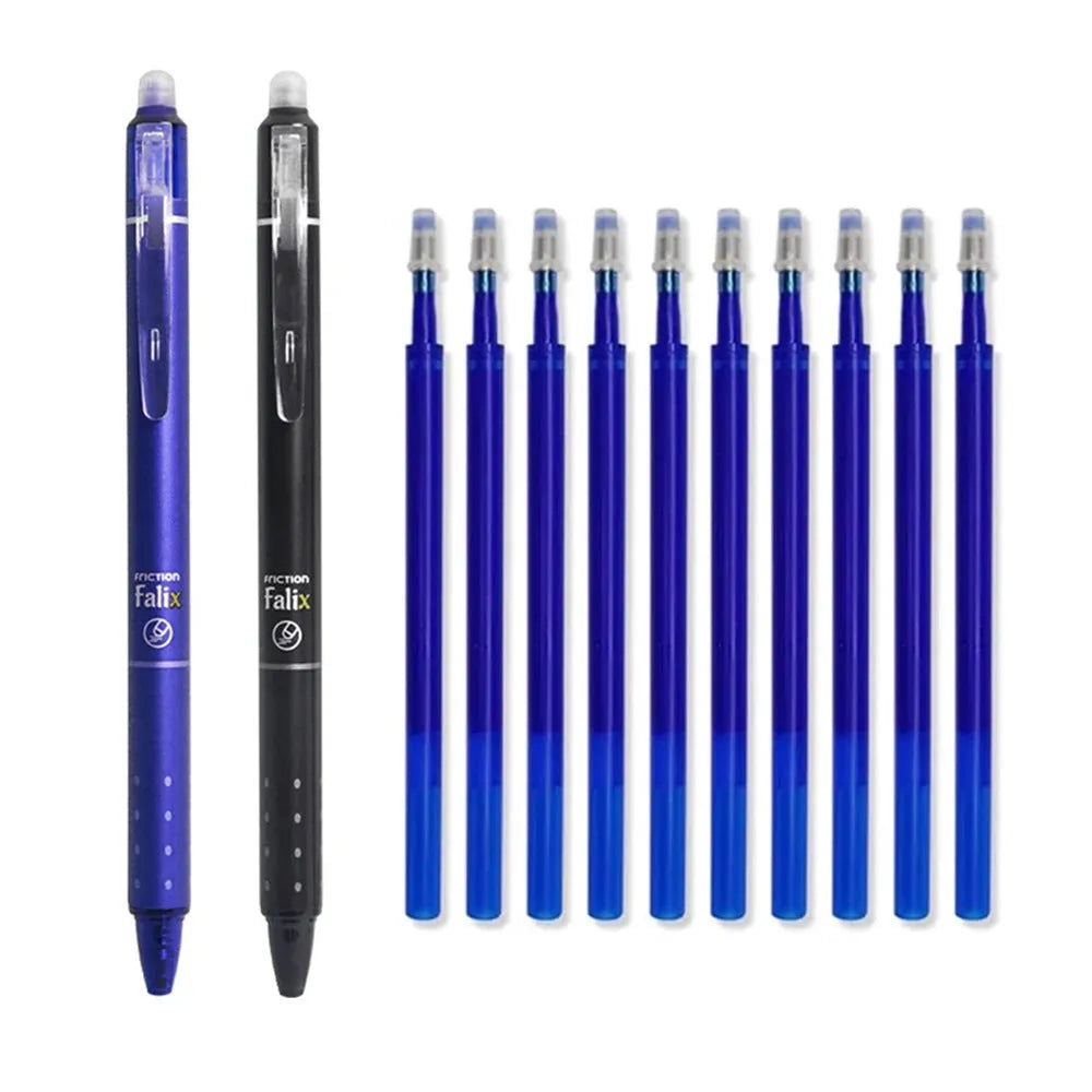 Hot erasable push gel pen with 0.5mm tip for elementary school students