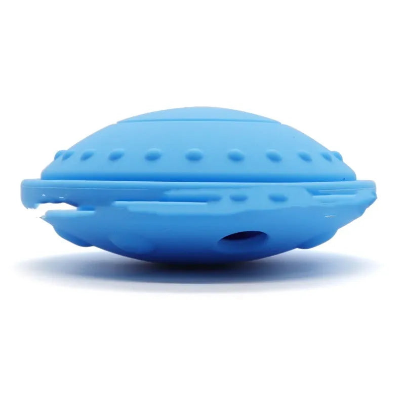 Pet drop-resistant silicone slow tableware frisbee in small size 120x120x55mm, available in black