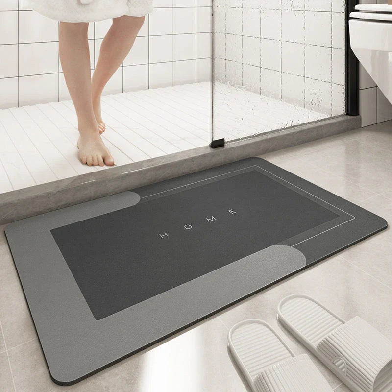 A cozy, soft, and stylish bathroom floor mat that provides comfort and safety for your feet