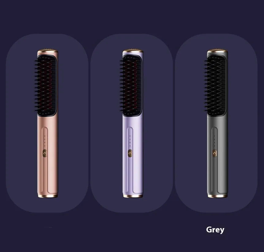 Wireless straight comb with anion technology for curling and straightening hair