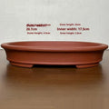 Purple sand handmade oval ceramic flowerpot in cinnabar sand colour for desktop or floor plant display