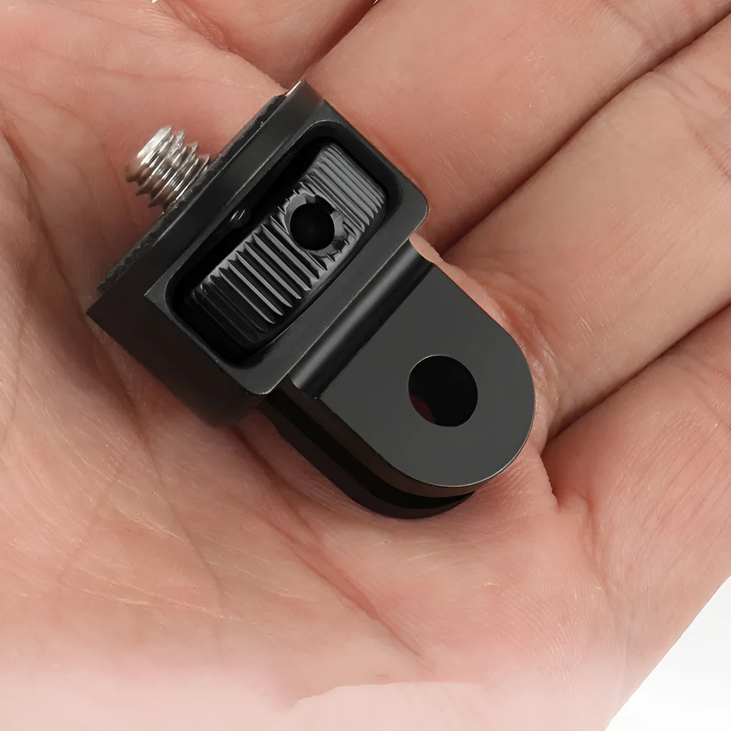 Aluminium alloy sports camera adapter screw with 1/4-inch thread in multiple colour options